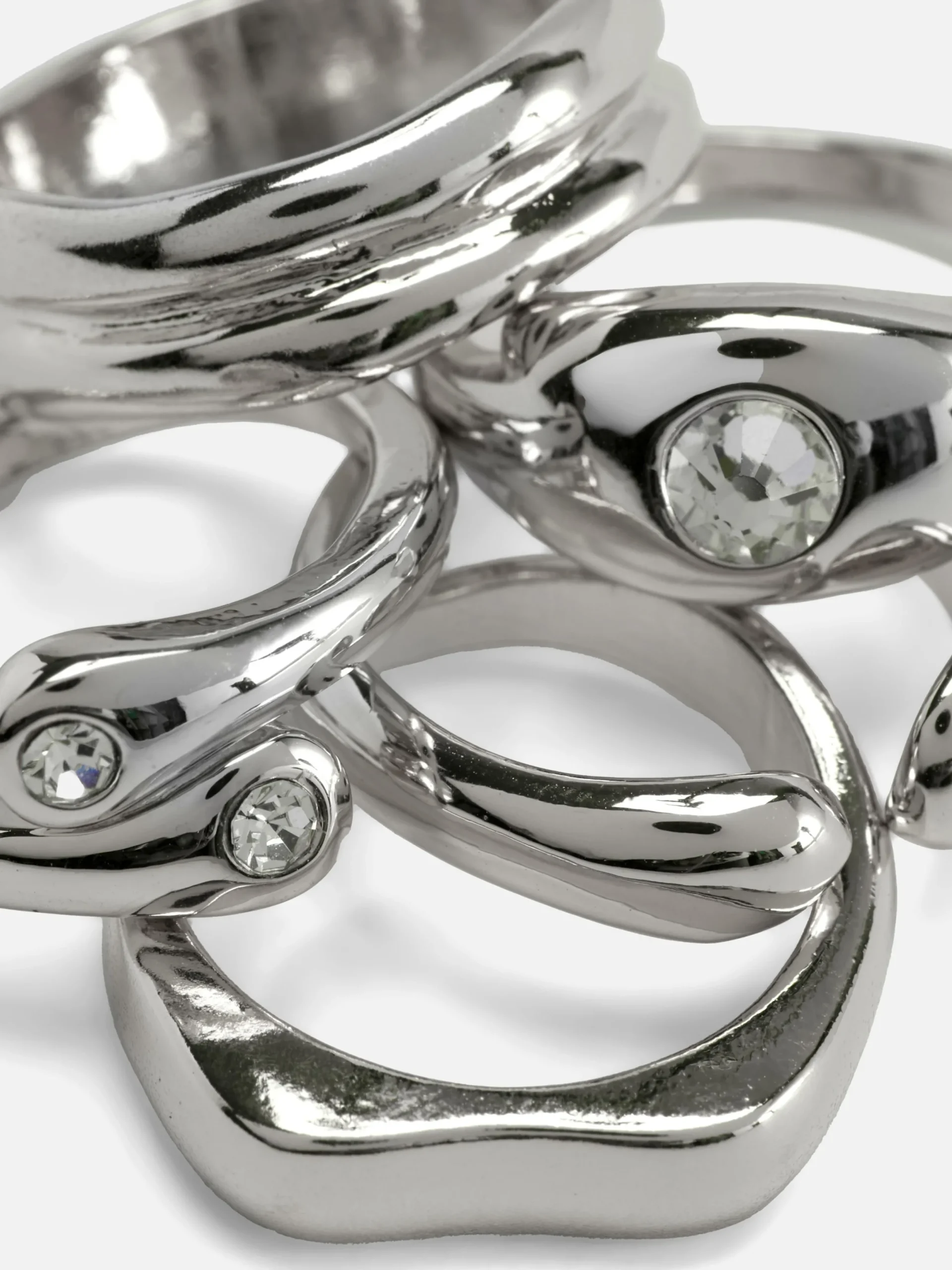 Schmuck|Primark Verschiedene, Breite Ringe, 5er-Pack Weiß