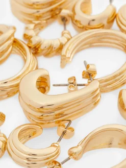 Schmuck|Primark Verschiedene Gedrehte Creolen, 6er-Pack Gelb
