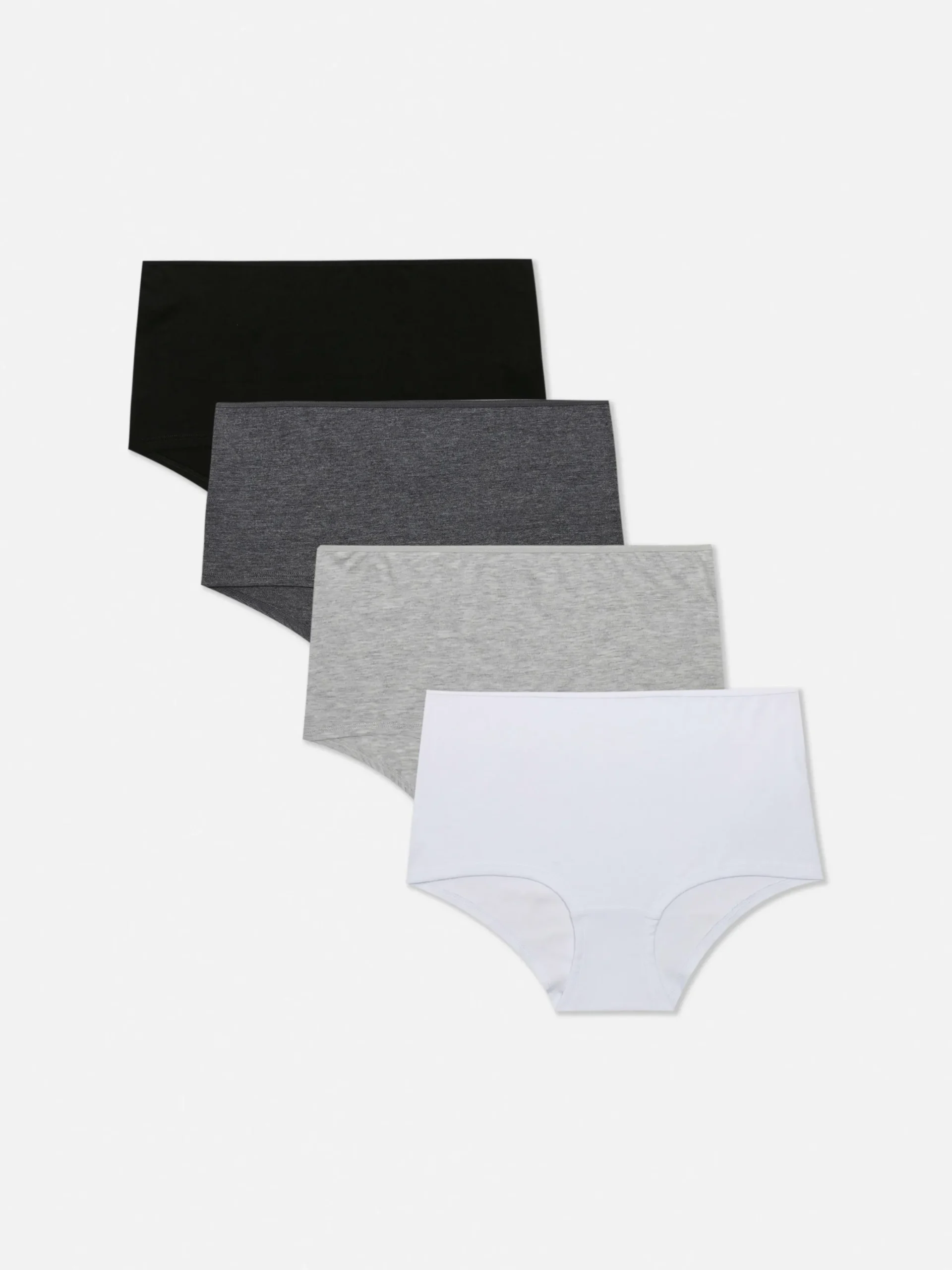 Slips|Primark Verschiedene Shorts, 4er-Pack Schwarz/Weiß