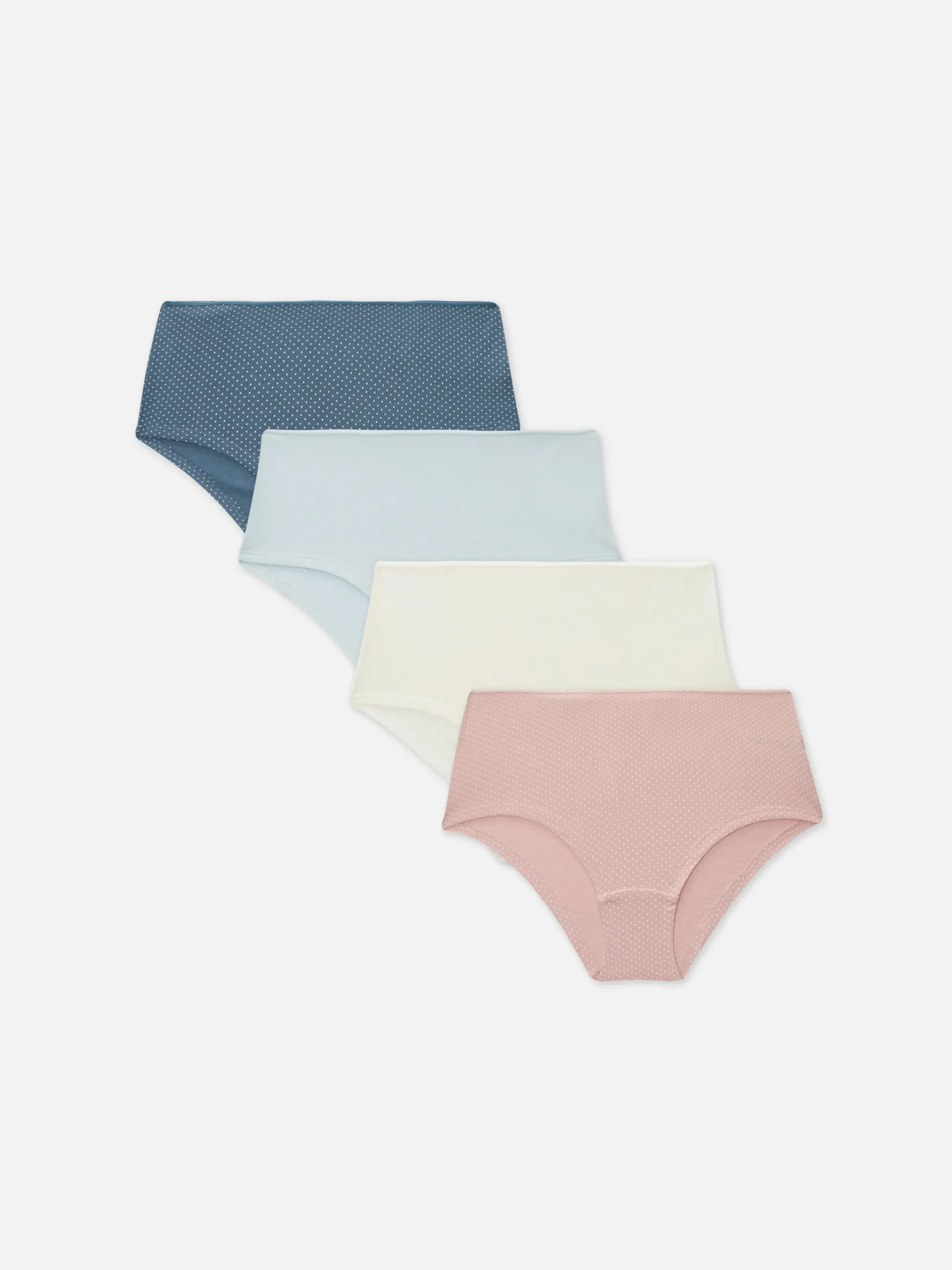 Slips|Primark Verschiedene Slips Mit Mittlerer Leibhöhe, 4er-Pack Blau