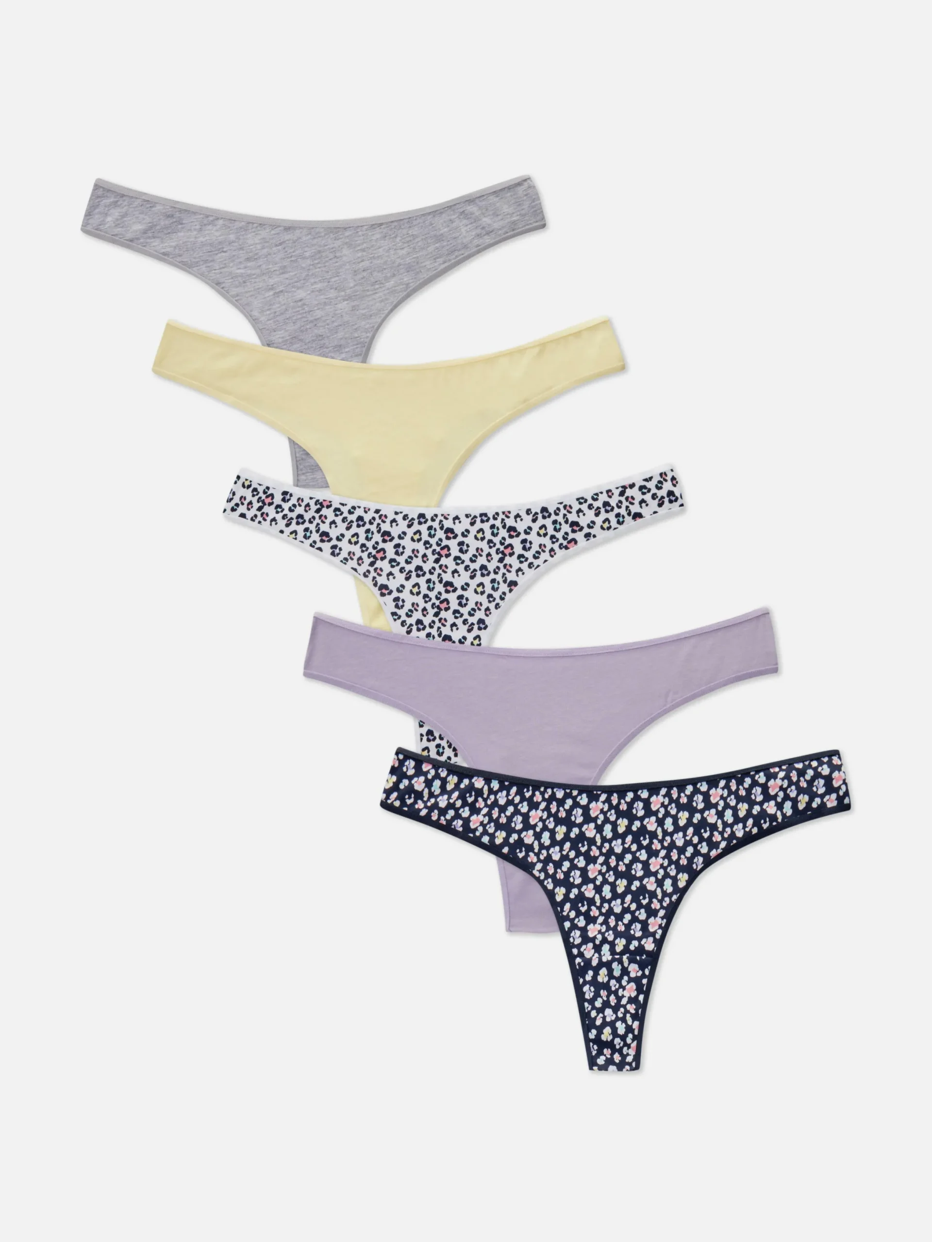 Slips|Primark Verschiedene Tangas Für Jeden Tag, 5er-Pack Lilafarben