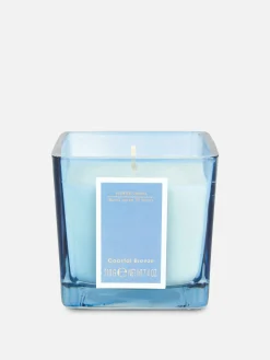 Raumdüfte|Primark Viereckige Kerze In Getöntem Glas Blau