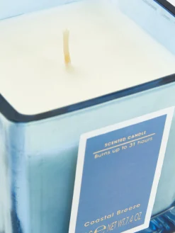 Raumdüfte|Primark Viereckige Kerze In Getöntem Glas Blau