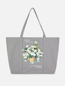 Reiseaccessoires|Primark „Vincent Van Gogh“ XL-Tragetasche Grau