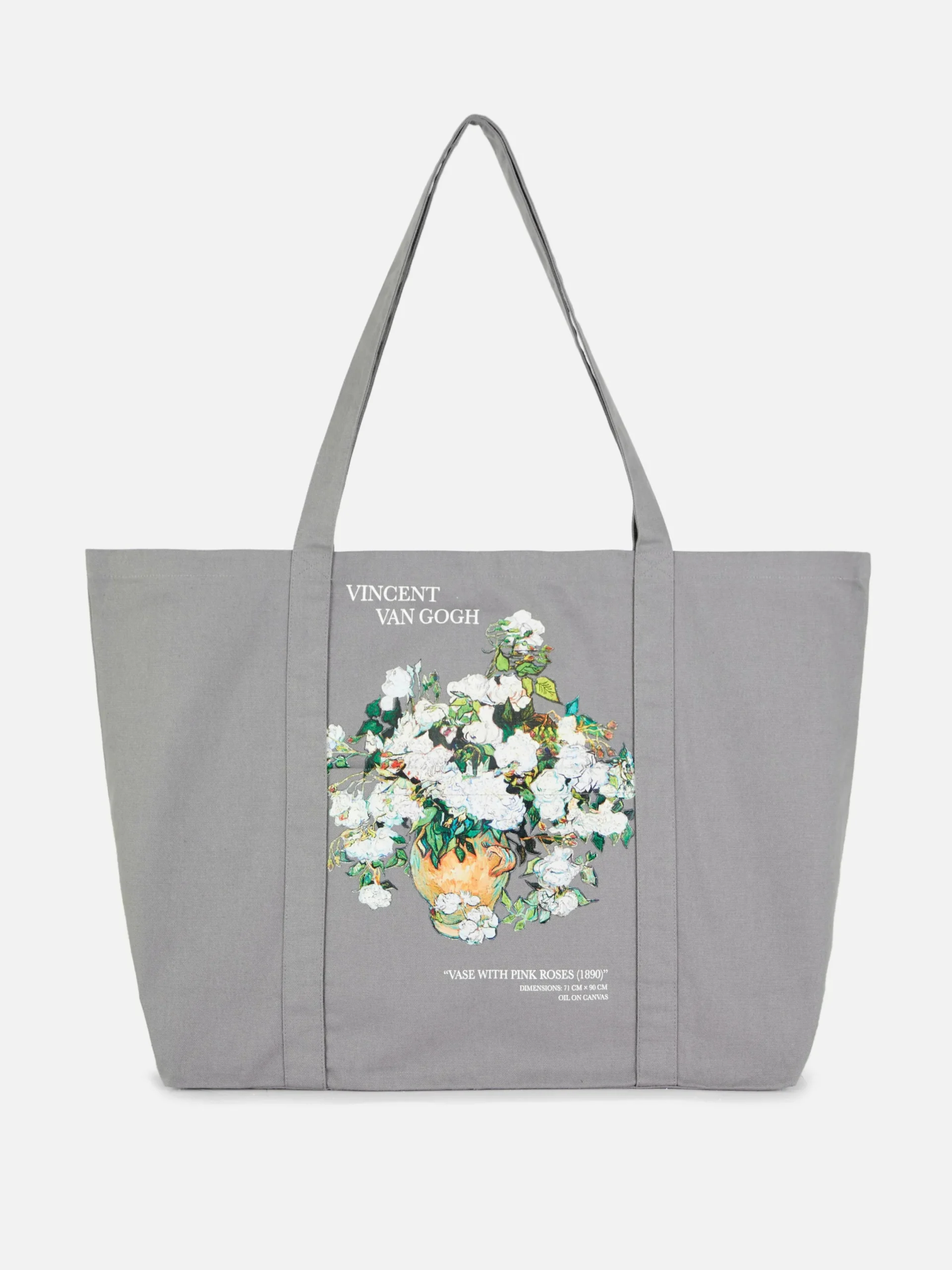 Reiseaccessoires|Primark „Vincent Van Gogh“ XL-Tragetasche Grau