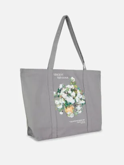 Reiseaccessoires|Primark „Vincent Van Gogh“ XL-Tragetasche Grau