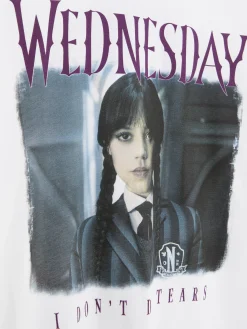 Halloween Alle|Schlafshirts Und Nachthemden|Primark „Wednesday“ Nachthemd Im Oversized-Look Weiß
