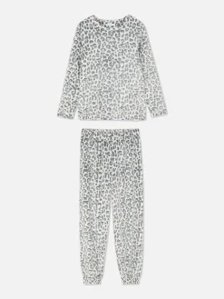 Schlafanzüge|Primark Weicher Fleece-Schlafanzug Grau meliert