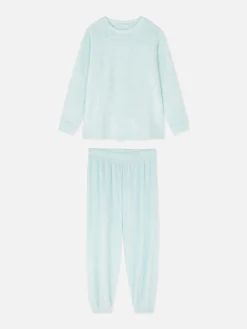 Schlafanzüge|Primark Weicher Fleece-Schlafanzug Mintgrün