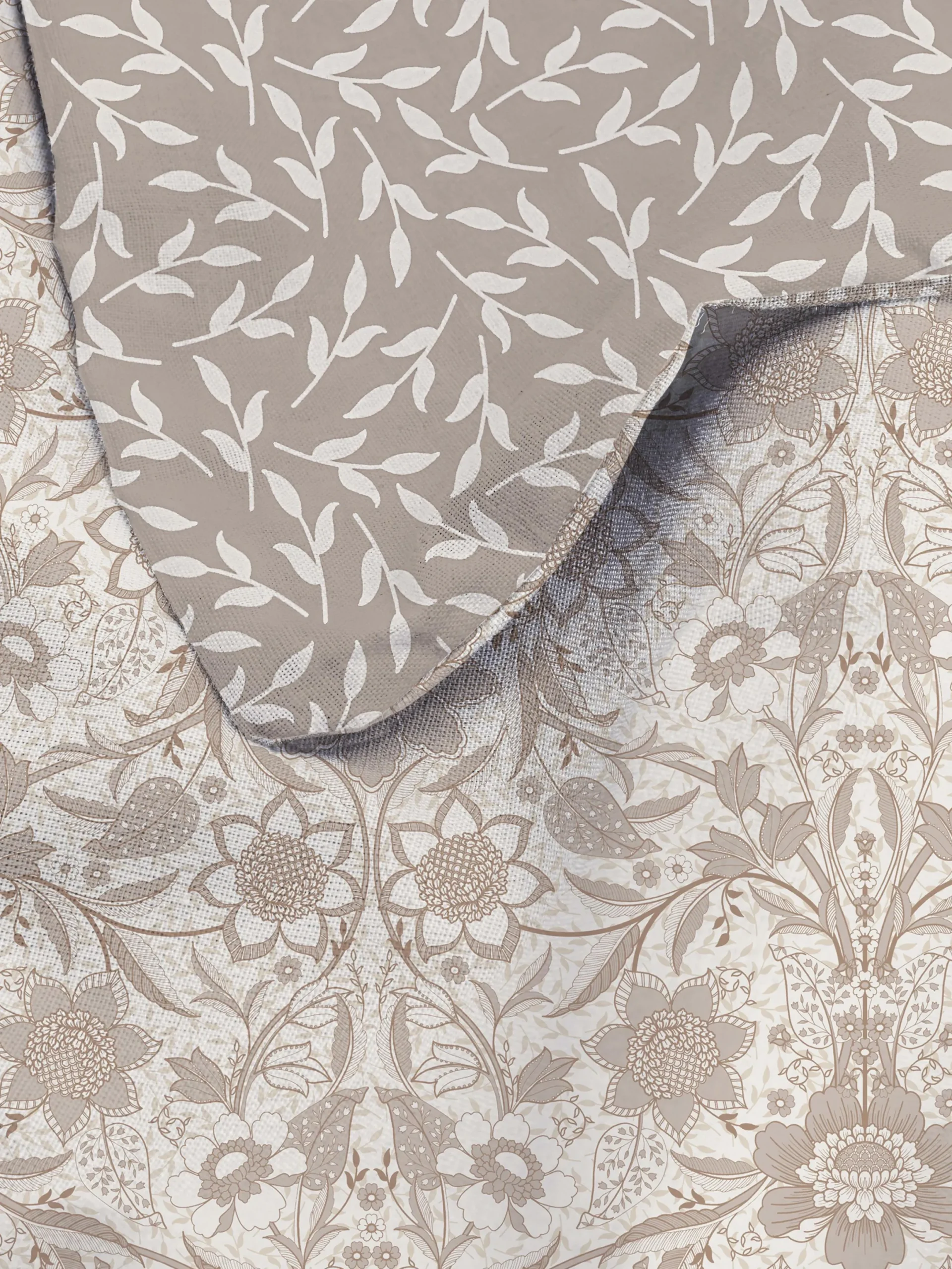Bettwäsche Und Sets|Primark Wendbare Bettwäsche Mit Blumenmuster, Kingsize Naturfarben