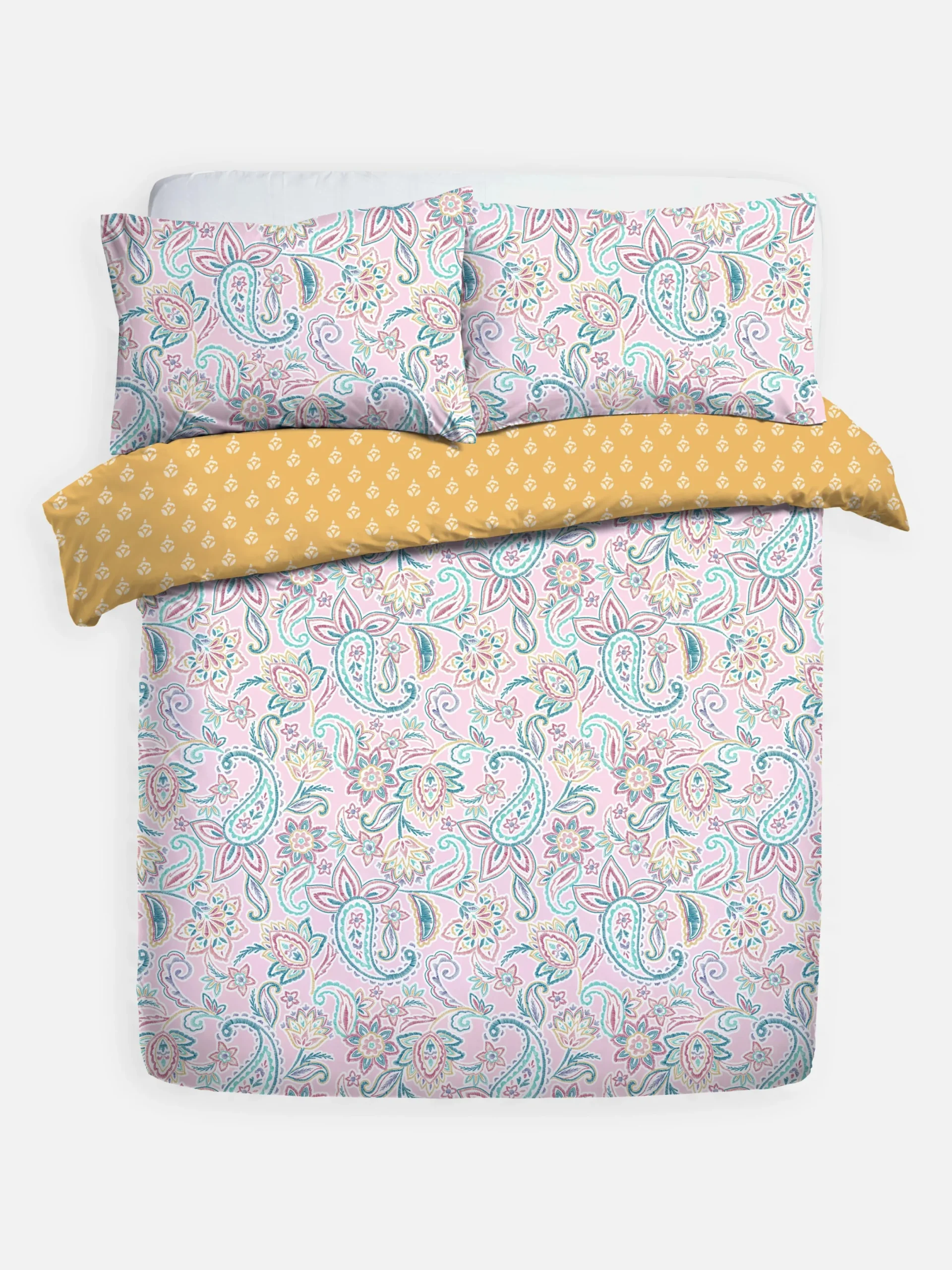 Bettwäsche Und Sets|Primark Wendbare Bettwäsche Mit Paisleymuster, Kingsize Grün