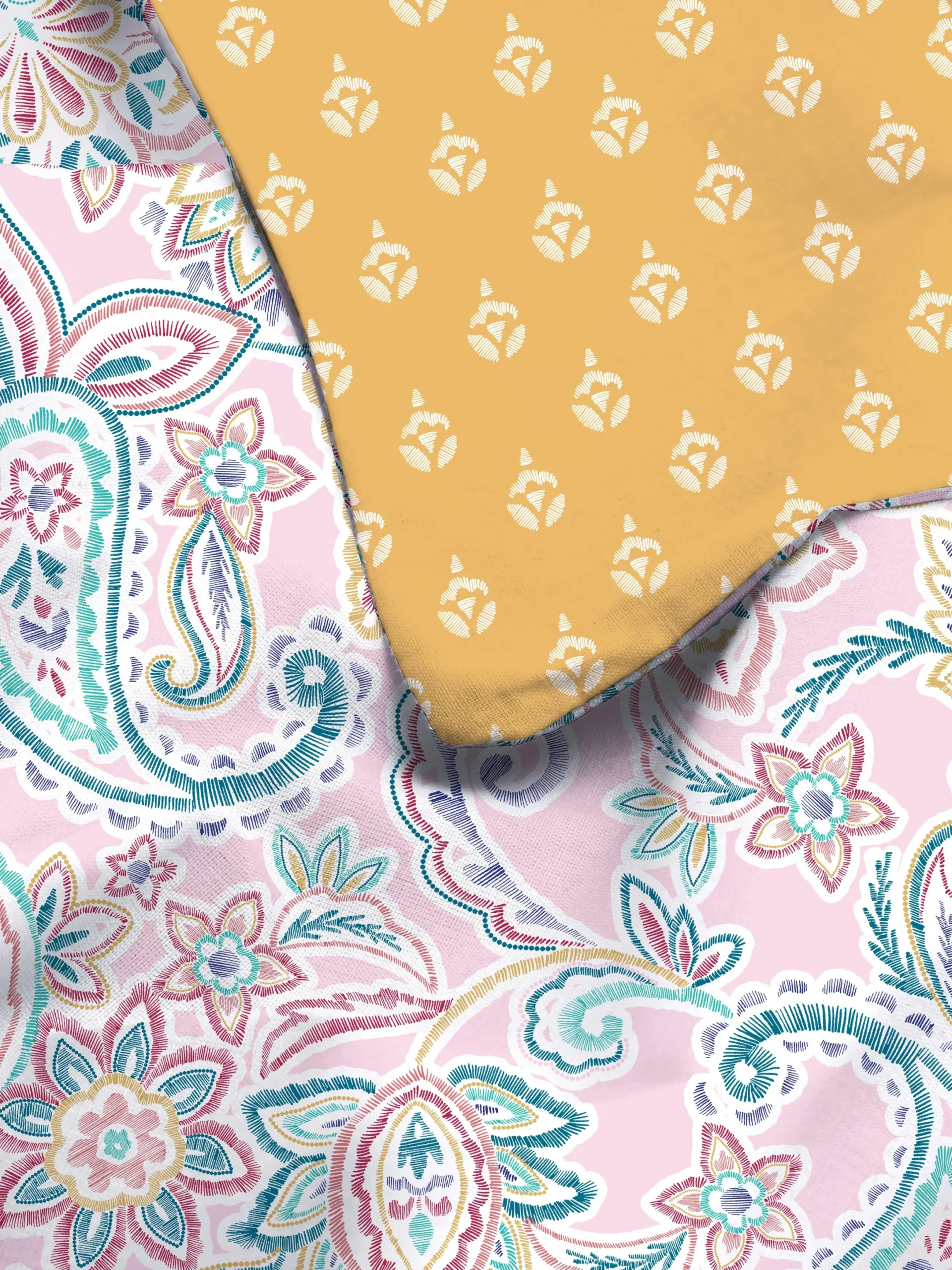 Bettwäsche Und Sets|Primark Wendbare Bettwäsche Mit Paisleymuster, Kingsize Grün