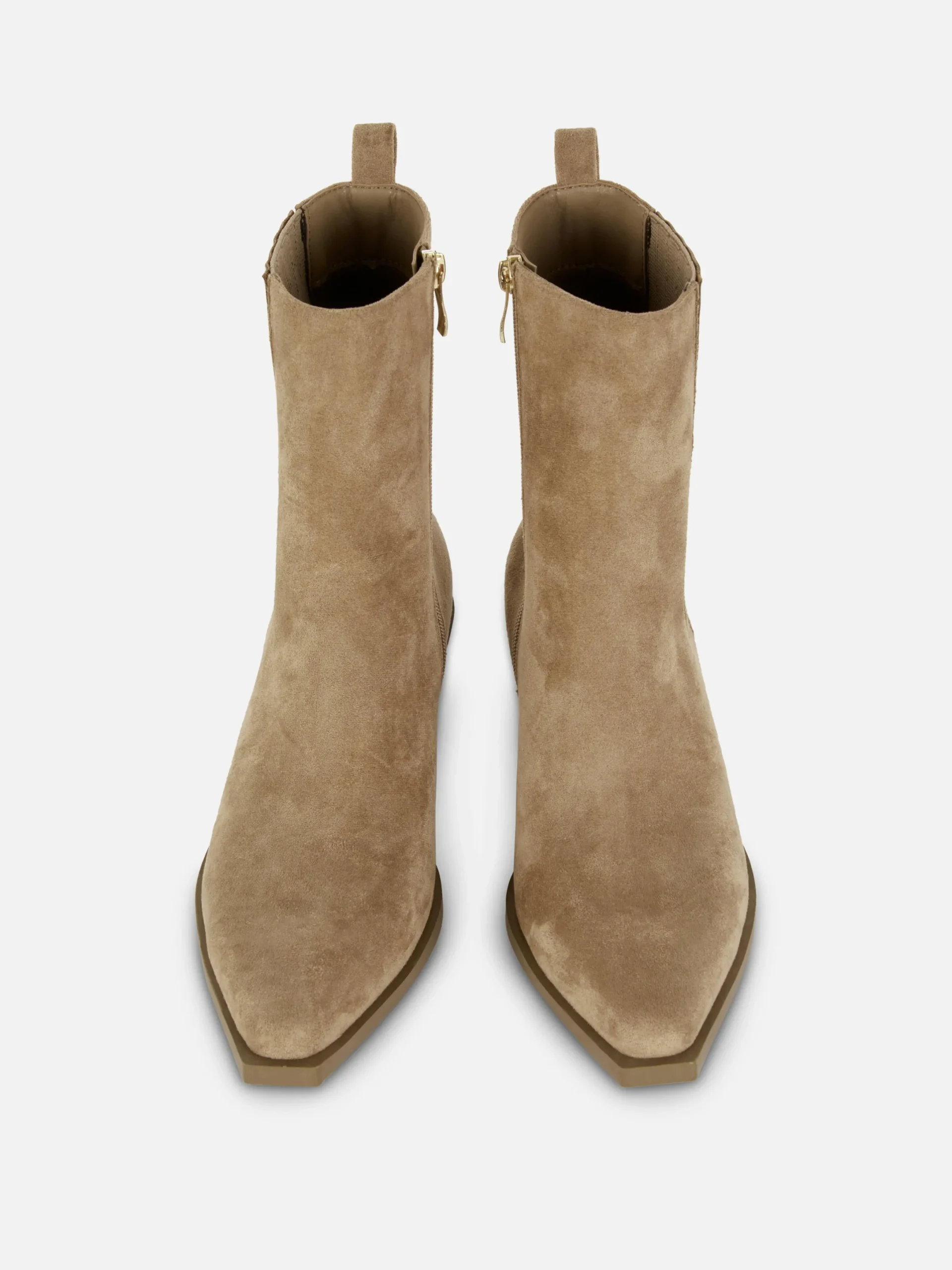 Stiefel|Denim|Primark Westernstiefeletten Mit Niedrigem Absatz Taupefarben