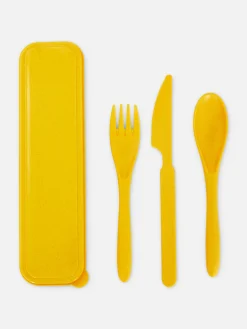 Besteck Und Küchenutensilien|Primark Wiederverwendbares Besteck-Set Gelb