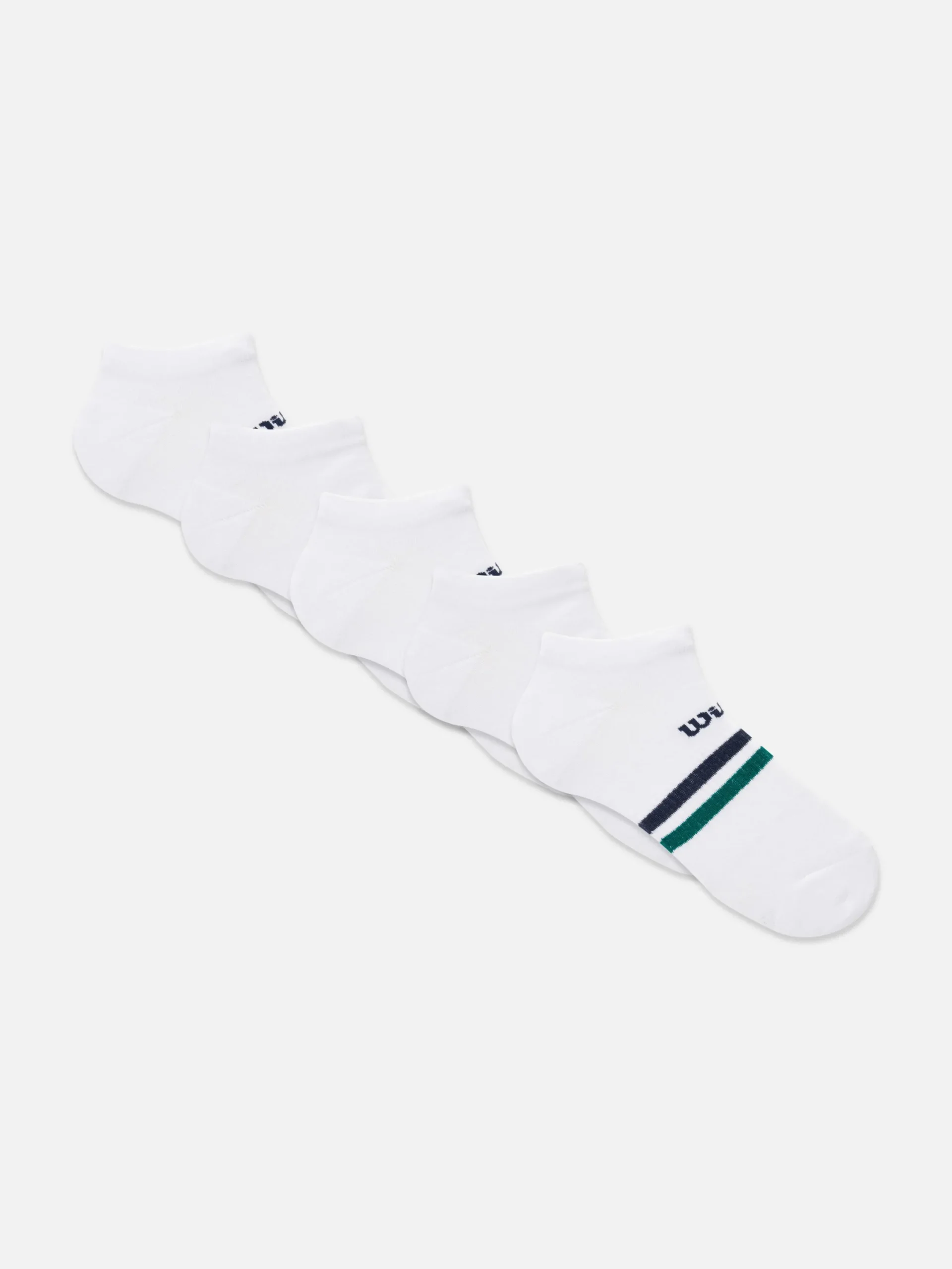 Socken|Sportbekleidung|Primark „Wilson“ Sneakersocken, 5er-Pack Weiß