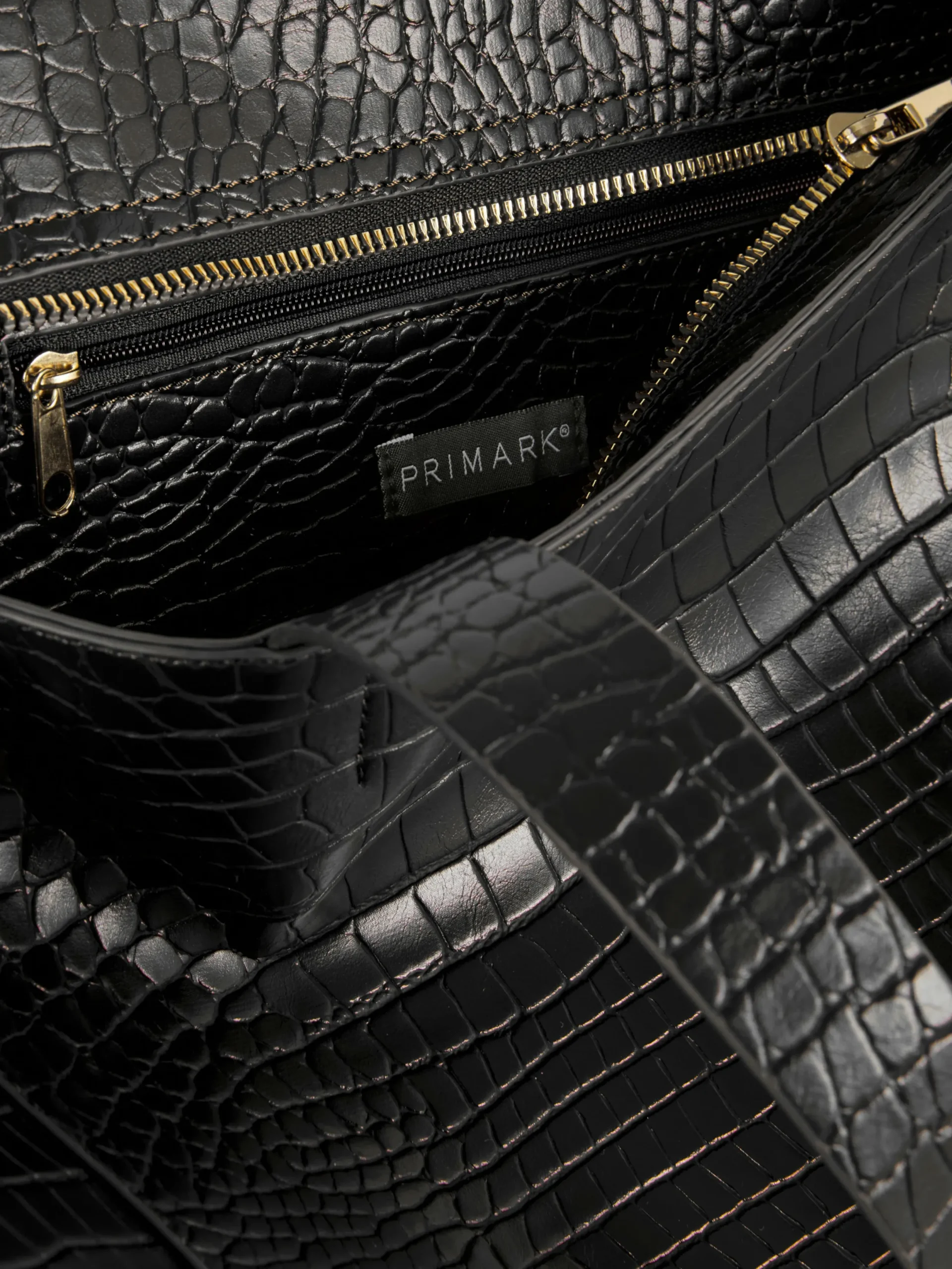 Taschen Und Portemonnaies|Primark XL-Tragetasche In Kroko-Optik Schwarz