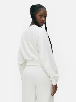 Hoodies Und Sweatshirts|Primark „Yale“ Sweatshirt Mit Geradem Schnitt Und Grafik Elfenbeinfarben