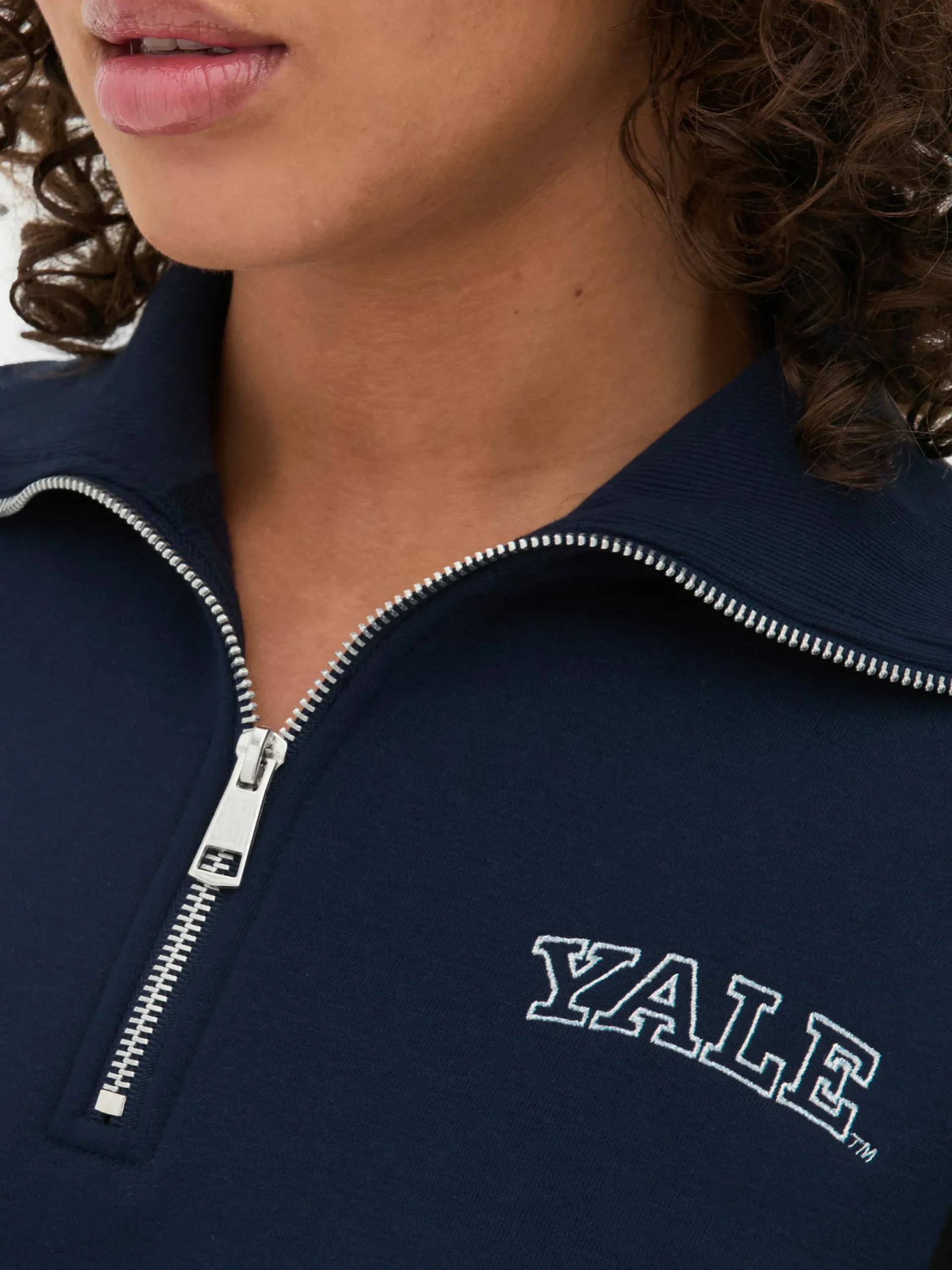 Hoodies Und Sweatshirts|Primark „Yale“ Sweatshirt Mit Halbem Reißverschluss Marineblau