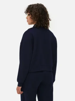 Hoodies Und Sweatshirts|Primark „Yale“ Sweatshirt Mit Halbem Reißverschluss Marineblau