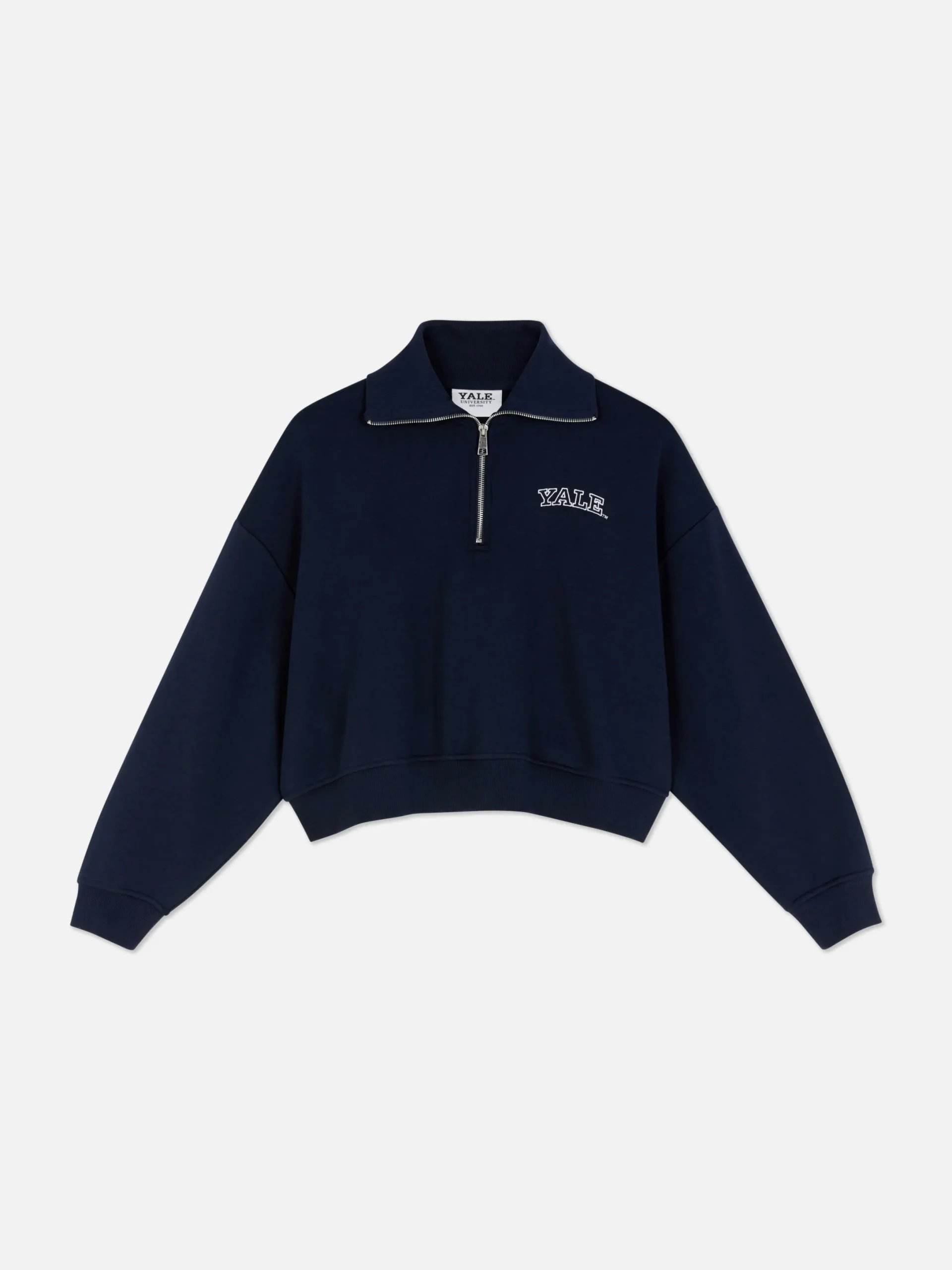 Hoodies Und Sweatshirts|Primark „Yale“ Sweatshirt Mit Halbem Reißverschluss Marineblau