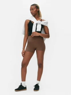 Shorts|Primark Yogashorts Mit Hohem Bund, 2er-Pack Schwarz/Nude