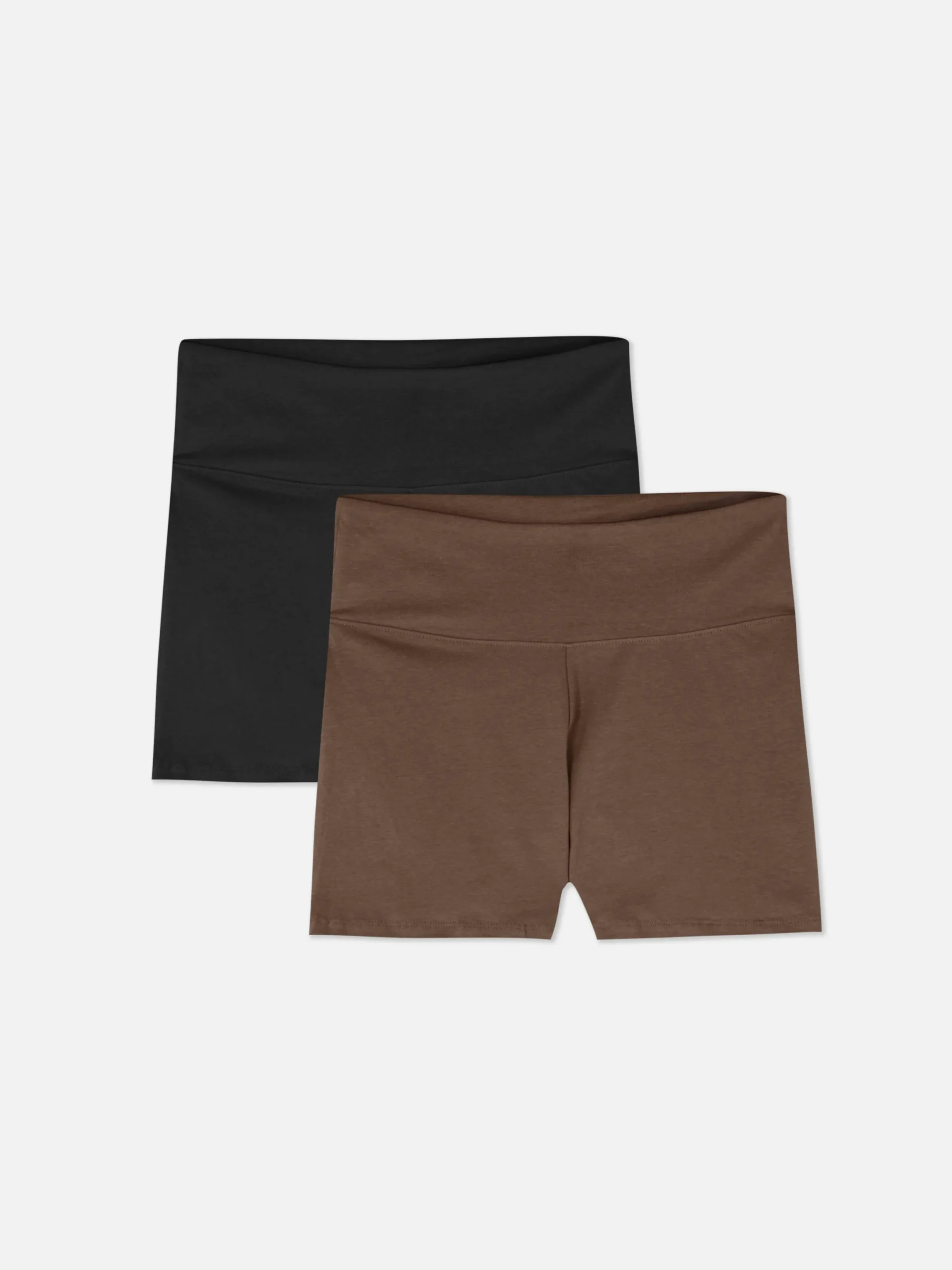 Shorts|Primark Yogashorts Mit Hohem Bund, 2er-Pack Schwarz/Nude
