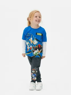Tops Und T-Shirts|Primark Zweifarbiges „Sonic The Hedgehog“ T-Shirt Blau