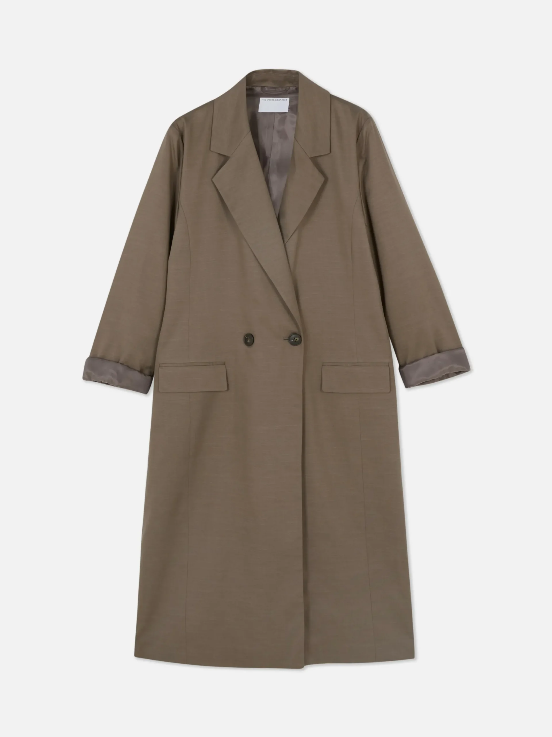 Jacken Und Mäntel|Primark Zweireihiger „The Edit“ Duster-Mantel Taupefarben