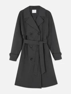 Jacken Und Mäntel|Primark Zweireihiger Trenchcoat Mit Gürtel Anthrazitfarben
