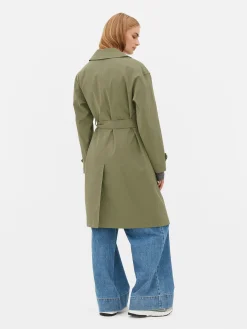 Jacken Und Mäntel|Primark Zweireihiger Trenchcoat Mit Gürtel Khakifarben