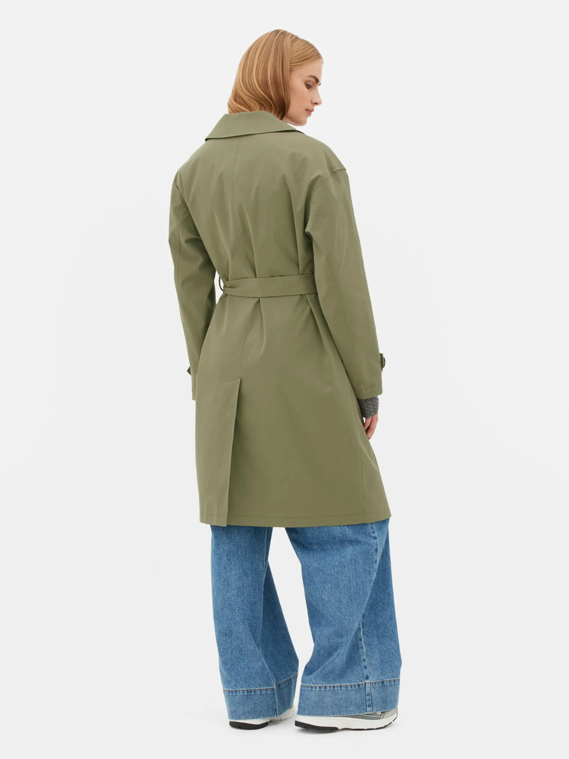 Jacken Und Mäntel|Primark Zweireihiger Trenchcoat Mit Gürtel Khakifarben