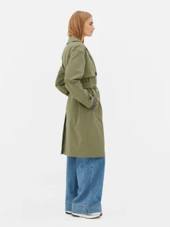 Jacken Und Mäntel|Primark Zweireihiger Trenchcoat Mit Gürtel Khakifarben